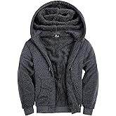 SCODI Hoodies for Men Heavyweight Fleece Sweatshirt - Full Zip Up Thick Sherpa Lined Hooded Sweatshirts