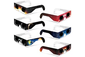 yohica Solar Eclipse Glasses Approved 2024（6 Pack, ISO and CE Certified Optical Quality Safe Shades for Direct Sun Viewing for Solar Eclipse