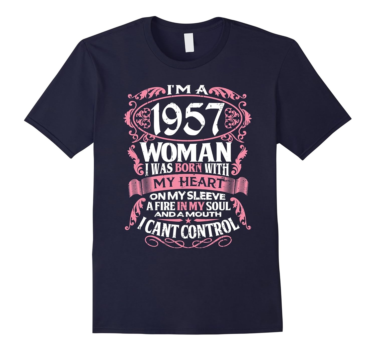 60th Birthday Gift Shirt I'm a 1957 Woman 60 Years Old Tee-Rose