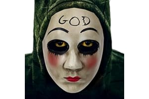 Ubauta Scary Purge Mask for Halloween: Realistic Full Face Killer Cosplay for Adult Masquerade Party For 18-48 Year Olds