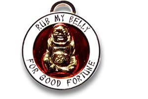 Luxepets Pet Collar Charm, Lucky Buddha, Gold