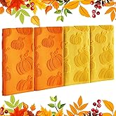 Remagr 4 Pack 3D Fall Pumpkin Jacquard Hand Towels for Bathroom Jacquard Cotton Absorbent Fall Autumn Thanksgiving Orange Yellow Hand Towels for Holiday Decorative Bathroom Kitchen 14 X 30