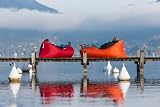 Fatboy USA Lamzac Original Inflatable Lounge Chair, Red - Portable Comfort view 6