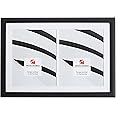 Craig Frames 12x18 Black Picture Frame, Collage Mat for 2, 8x10 Photos, Wall Display