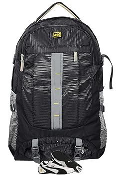 Alfisha Water Proof Mountain Rucksack/Hiking/Trekking/Camping Bag/Backpack 40 ltrs Rucksack with Shoe Compartment(Black)