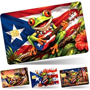 TLYHNXY 4PCS Frog Credit Card Skin,Debit Cards Cover Personalized Stickers | PVC Waterproof Removable for Bank Transportation
