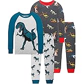 Dolphin&Fish Boys Pajamas 4Piece Toddler Kids Pjs Sets Cotton Toddler Clothes Sleepwears