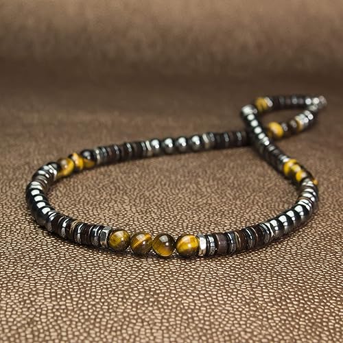 Collier oeil du tigre homme Clearance