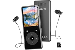 AGPTEK 64GB MP3 Player with Bluetooth, M7 1.8 inch Music Player with Speaker and FM Radio, Touch Buttons, Supports Up to 128GB