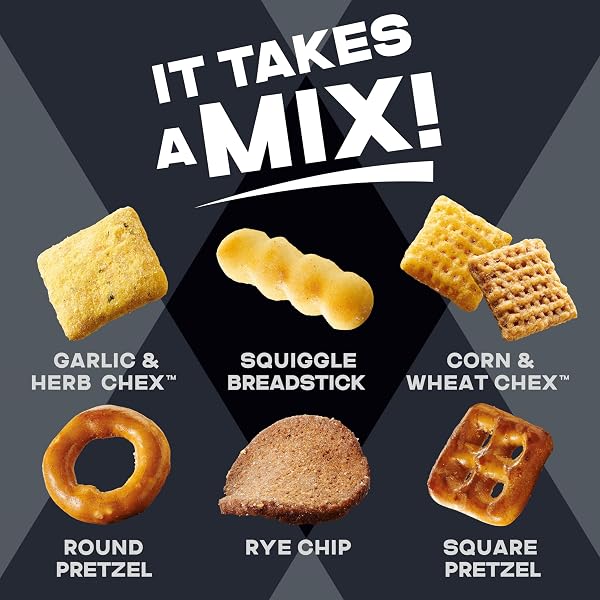 CHEX MIX BOLD GARLIC AND HERB SNACK MIX, SNACK CUP, 2.5 OZ