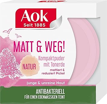 Aok Mattierendes Kompaktpuder mit Tonerde, 6er Pack (6 x 1 Stück)