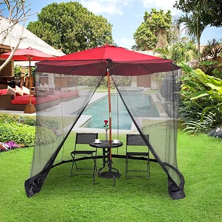Amazon Com Tangkula 9 10ft Patio Umbrella Screen With Zipper