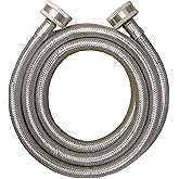 LASCO 16-1808 Braided Stainless Steel Machine Hose with 3/4-Inch Female, 6-Foot, Straight Ends