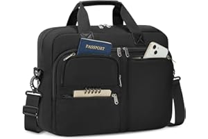 RAINSMORE Laptop Bag for Men 15.6 17.3 Inch Waterproof Laptop Bag Large Professional Messenger Bag for Business Travel Work