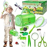 YOPINSAND Bug Catcher Kit & Outdoor Explorer Kit for Kids, 10 Pcs Bug Catching Kit with Toy Cage, Backpack, Manifying Glass, Toy Net, Outdoor Exploration Toys Gift for Boys Girls 3-12