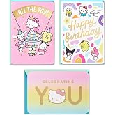 Hallmark Sanrio Hello Kitty Birthday Cards for Kids, 3-Pack (All The Yay!)