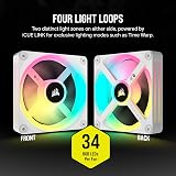 Corsair iCUE LINK QX120 RGB 120mm Magnetic Dome Fans Triple Starter Kit White view 5