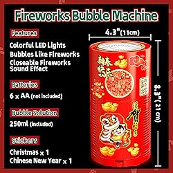 Fireworks Bubble Machine (20 Holes) with Dazzling
