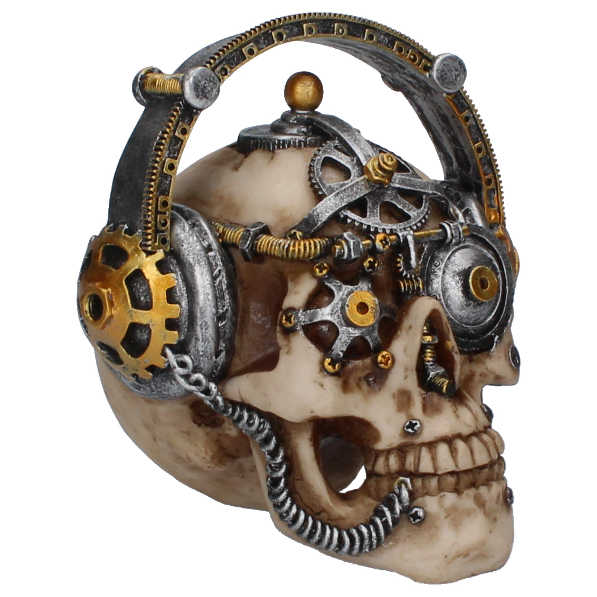 Nemesis Now Techno Talk Skull Small 14.5cm, Brown