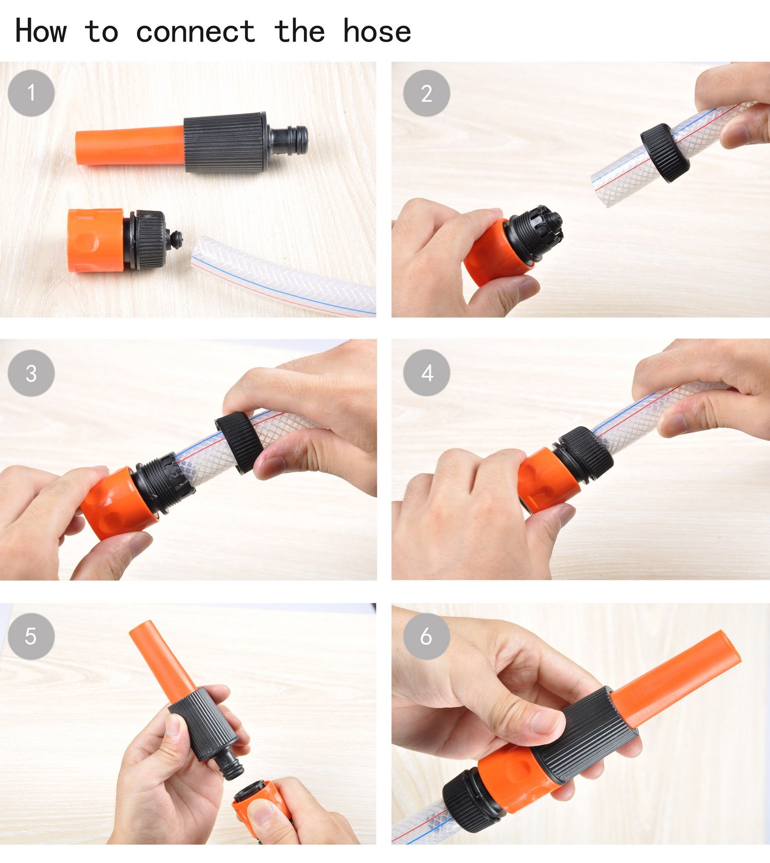 Garden Hose Nozzle Sprayer with Multi Adjustable Pattern for Cleaning Showering Dog Watering Plants Tree Lawn Patio Blue