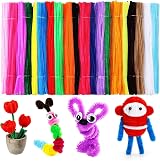 Caydo 1000 Pieces Pipe Cleaners Assorted 20 Colors Chenille Stems 6mm x 30cm