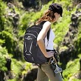 Loocower 45L Lightweight Foldable Backpack Black 45L Daypack Hiking view 6