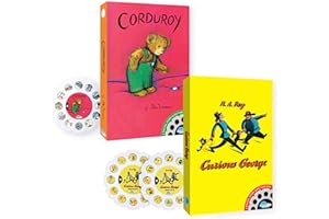 Moonlite Storytime Storybook Reels, 2 Story Set, Curious George and Corduroy, Digital Stories for Projector, Toddler Early Learning Gifts for Kids Ages 12 Months and Up