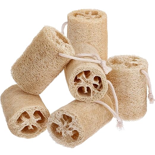 6 Pack Natur Luffa Peeling Badeschwämme Dusche Luffa Körperwäscher Natürliche Schwämme für Körper