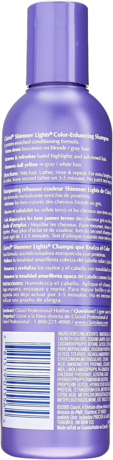 Clairol Shimmer Lights 236 ml Shampoo, Pink, 226.8 g (Pack of 1) - Image 3