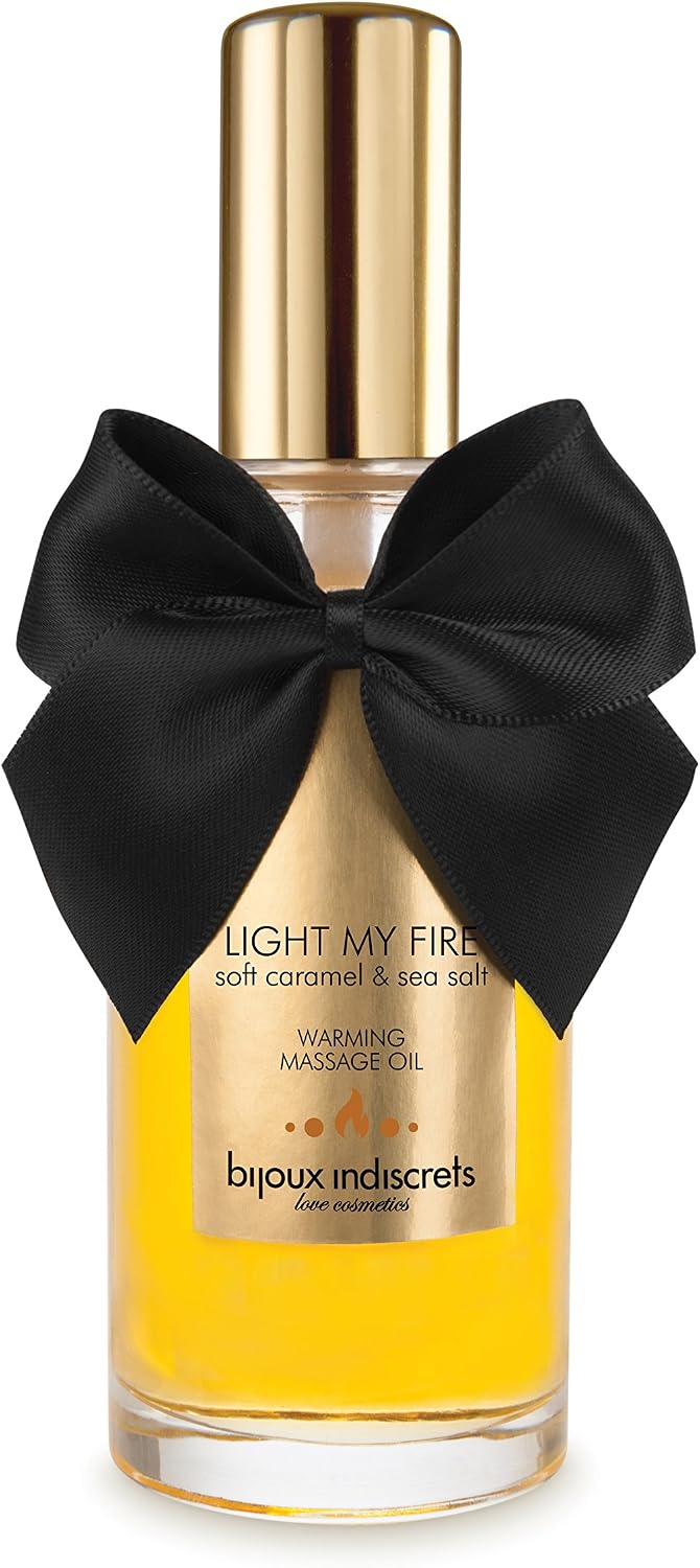 Bijoux Indiscrets 100 ml Soft Caramel Warming Massage Oil Kissable Sexy Vegan Gift, Yellow, 100 ml (Pack of 1)