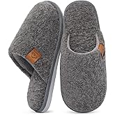 Evshine Women's Fuzzy Slip-on Slippers Comfy Lightweight Indoor House Scuff Slippers Closed Toe Soft Memory Foam Shoes