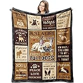 Peliny Chrid French Bulldog Gifts Blanket 60"X50", French Bulldog Christmas Birthday Gifts for Women/Frenchie Mom/Lovers/Owner Decor Throw