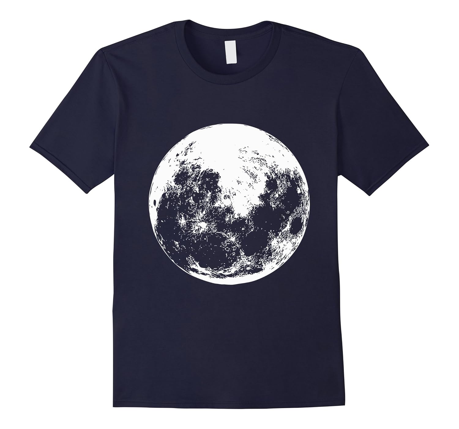 Full Moon Print T-Shirt - Astronomy Lunar Solar System Tee-ANZ