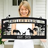 Personalized Horse Stall Metal Sign, Custom Ranch Decor for Farm, Barn, Outdoor Horseshoe Wall Art, Gift for Women, Men, Teenage Girls, Boys, Kids, Teens, Christmas, Birthday, Party, Room Decorations