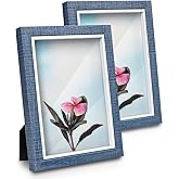 Shampsen Picture Frames 5x7 Navy Blue Picture Frames Set of 2 for Wall and Tabletop Home Decor Gift for Birthday, Anniversary, Mother's Day