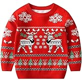 Ugly Christmas Sweater for Girls Funny Xmas Knit Pullover Shirts Kids Child Holiday Jumper Tops Outfit 2-14 Years