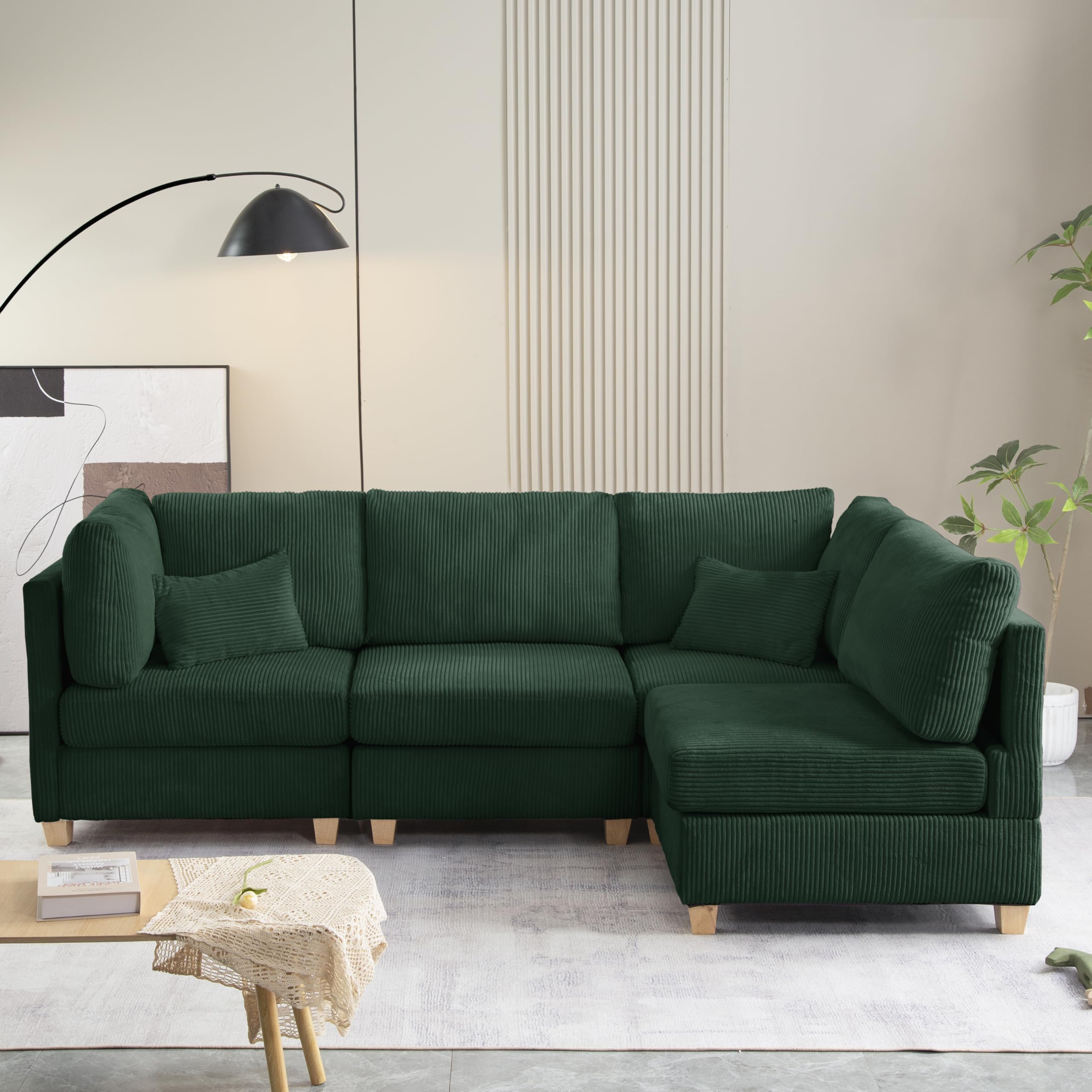 Photo 1 of **SELLING FOR PARTS AS PARTIAL SET. ONE BOX OF THREE**Free Combination Cloud Modular Sectional Sofa with Thicked Cushions - Minimalist Style 4-Seater Convertible Corner Couch Deep Seat Lounge Sofa&Couches for Modern Living Room Office Apartment