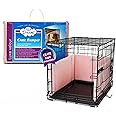 Pet Dreams Dog Crate Bumper - Comfy Liner & Dog Tail Protector for Inside Crate, Fits iCrate Cages 18, 24, 30, 36, 42, 48 Inches (Pink, Large, 36")