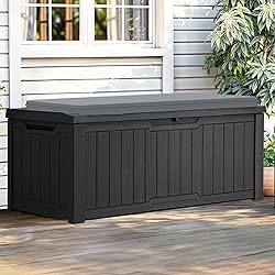 YITAHOME Outdoor Storage Box with Cushion, 120