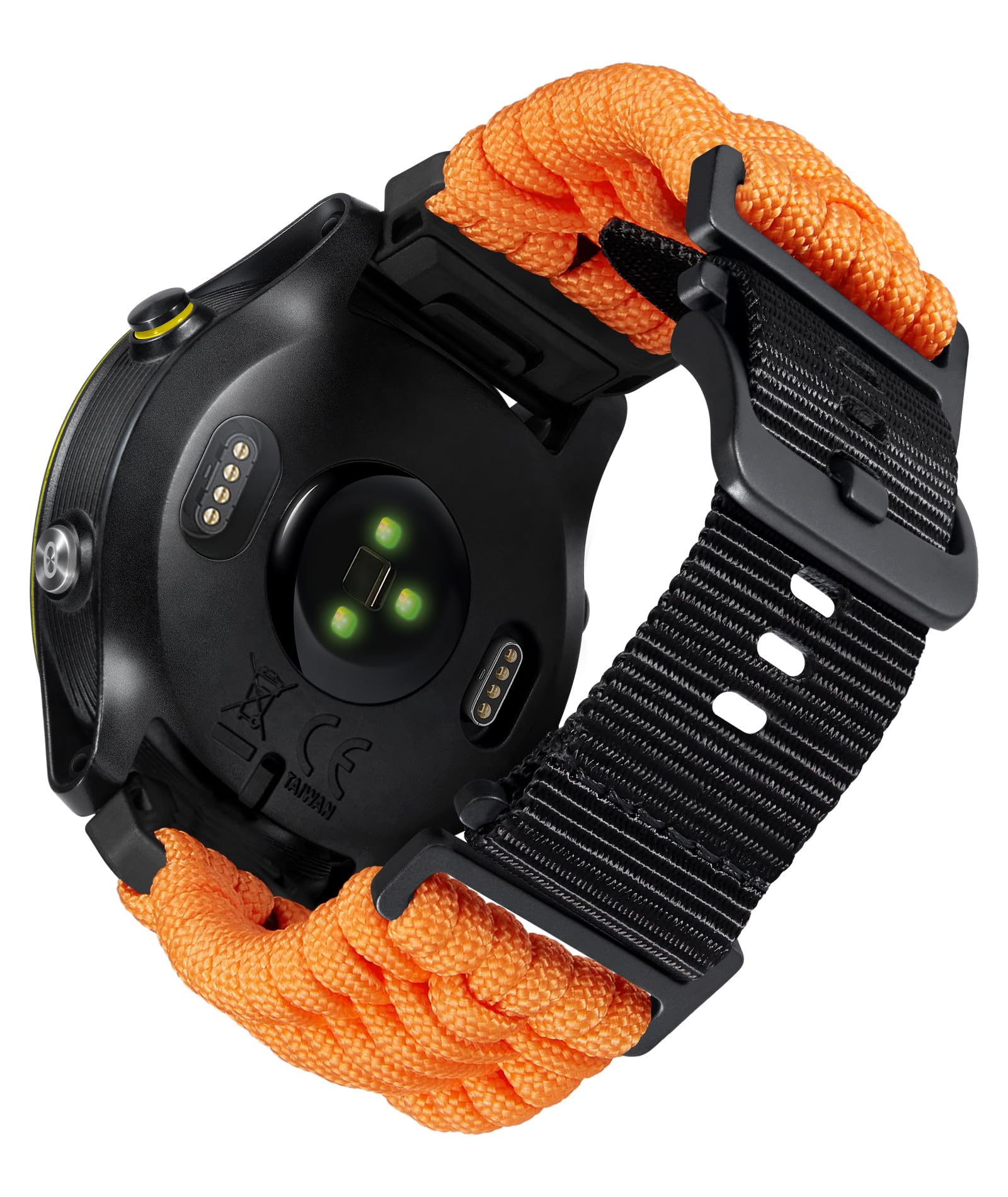 BINLUN Compatible With Garmin Watch Strap 20mm 22mm 26mm, Heavy-Duty Braided 550 Paracord Nylon Sport Replacement Bands Design for Quickfit Fenix/Fit for Forerunner/for Instinct/for Quatix/for MARQ