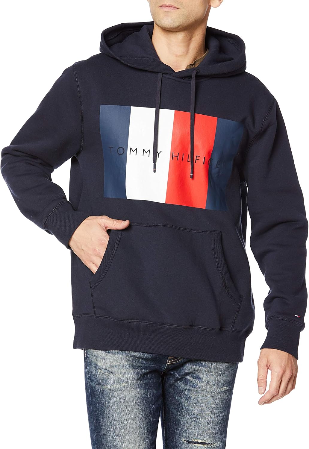 Tommy hilfiger flag logo hoodie Clearance