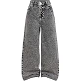 SOLY HUX Girl's Wide Leg Jeans High Waisted Baggy Denim Pants Casual Streetwear