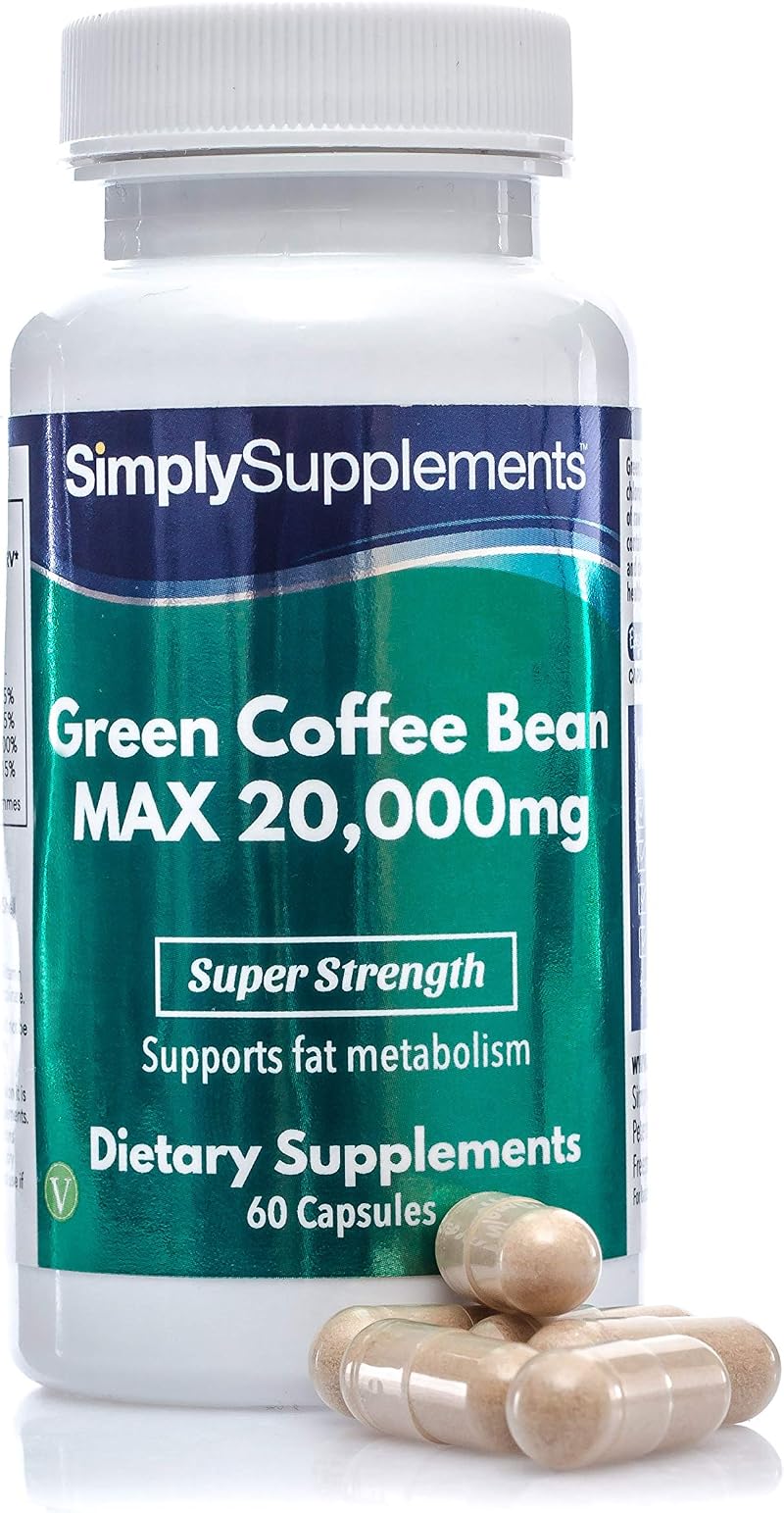 Simply Supplements Green Coffee Bean Extract 20000mg | 60 Vegan Capsules