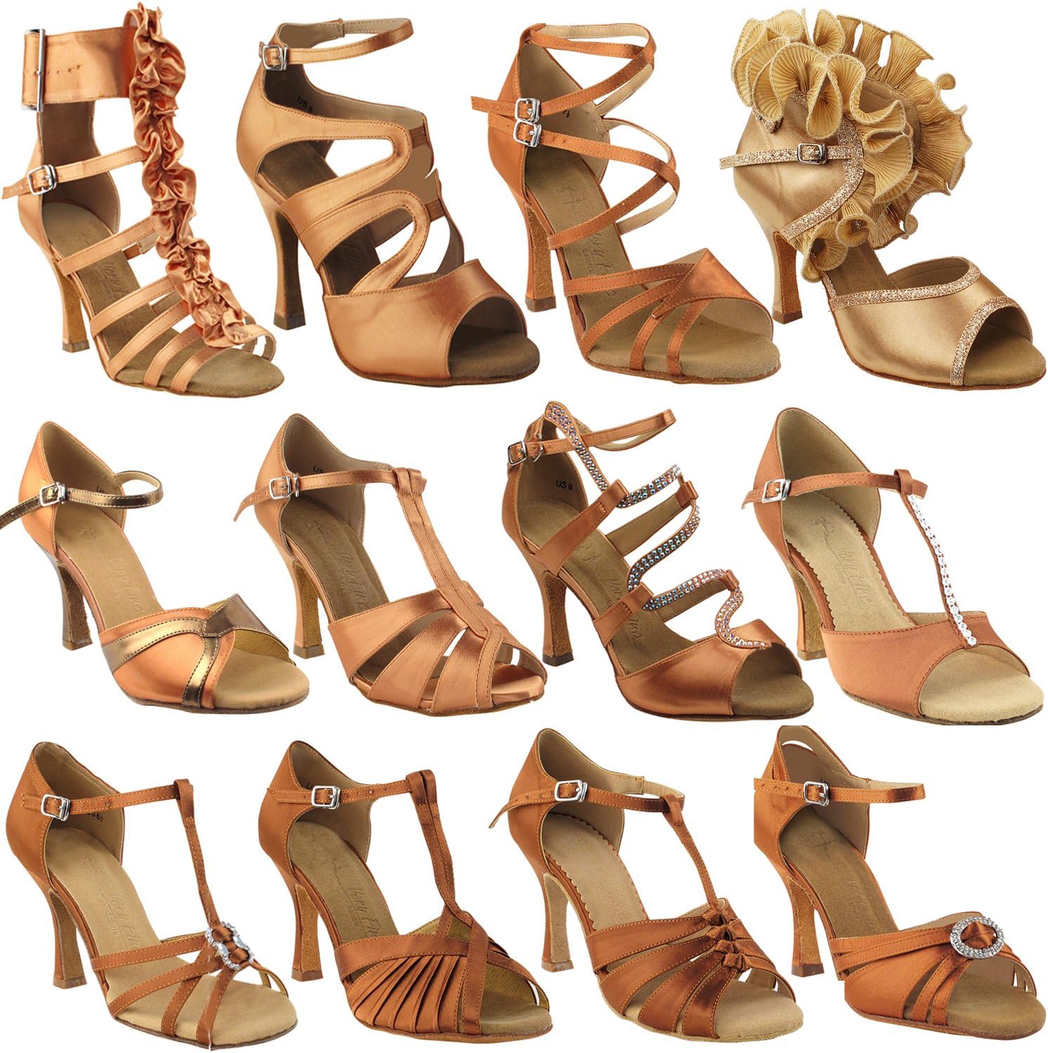50 Shades of TAN Dance Shoes for Women 1: Latin Ballroom Salsa Clubing Wedding