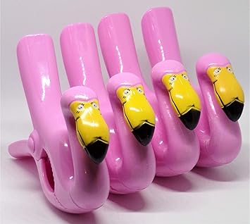 Zwei Paars Strandtuch Boca Clips, Flamingo
