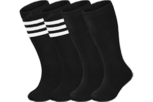YMYDYFC Toddler Soccer Socks 4 Pack Girls Soccer Sock For Youth Baseball Softball Tee-ball Knee High 1-10T