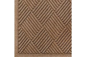 M+A MATTING WaterHog Diamond | Commercial-Grade Entrance Mat with Fabric Border – Indoor/Outdoor, Quick Drying, Stain Resistant Door Mat (Medium Brown, 3' x 8.4')