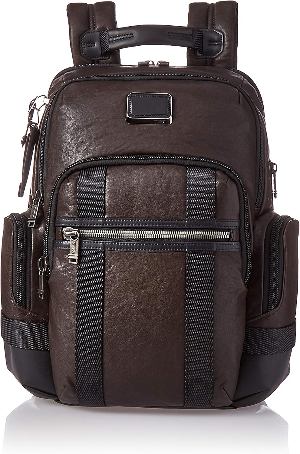 TUMI Alpha Bravo Nathan LaptopRucksack aus Leder 15 Zoll Computertasche für Damen und