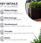 CASARIA Large Tall Rattan Flower Pot Planter with 3 Inner Pots Brown 83x30.5x60 view 8