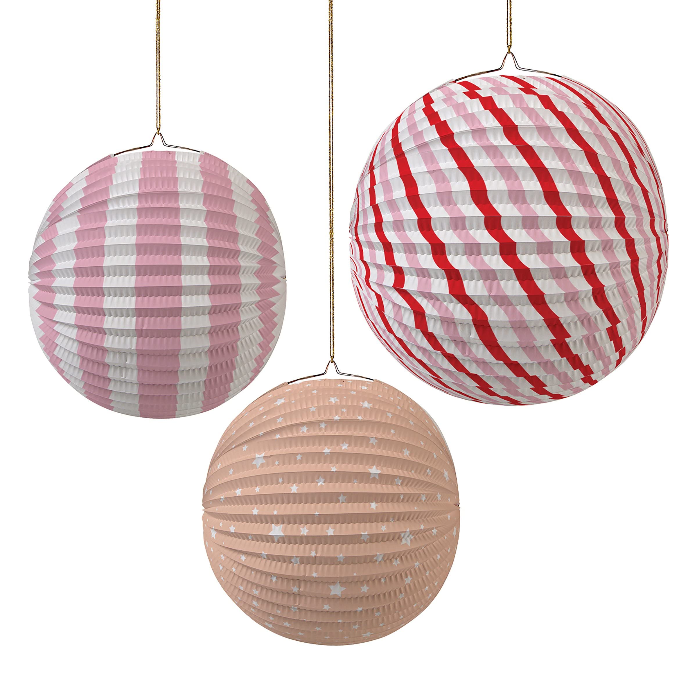 Meri Meri Pastel Pink Paper Globe Decorations